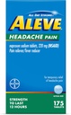 Aleve Headache Pain Reliever & Fever Reducer Tablets, Naproxen Sodium, Headache, 성인을위한 통증 의학, 두통 통증 완화 알약, 175 조사