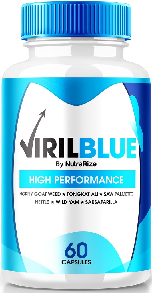 남성용 VirilBlue 캡슐, Viril Blue Male Supplement, All-Natural Formula to Support Performance and Confidence, 전체 건강을위한 프리미엄 영양, 공식 알약 검토 (60 캡슐)