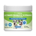 Pet Wellbeing - 고양이와 개를위한 궁극적 인 프로 바이오 틱 9 Strains - 소화 및 유린 Tract 건강 160 그램을위한 자연 지원.