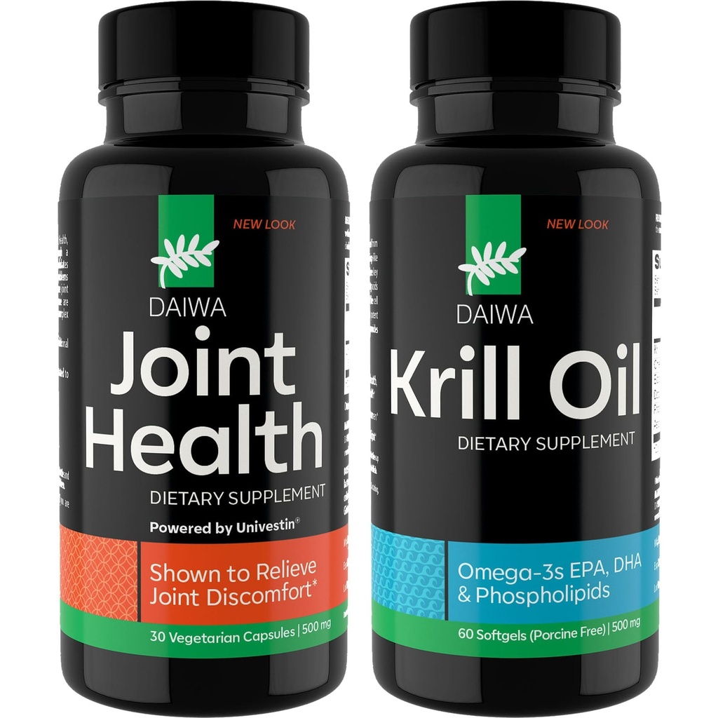 Daiwa 합동과 Krill 기름 보충교재 팩 - 초본 혼합, 2-in-1 공식을 가진 Omega 3 Krill 기름 캡슐