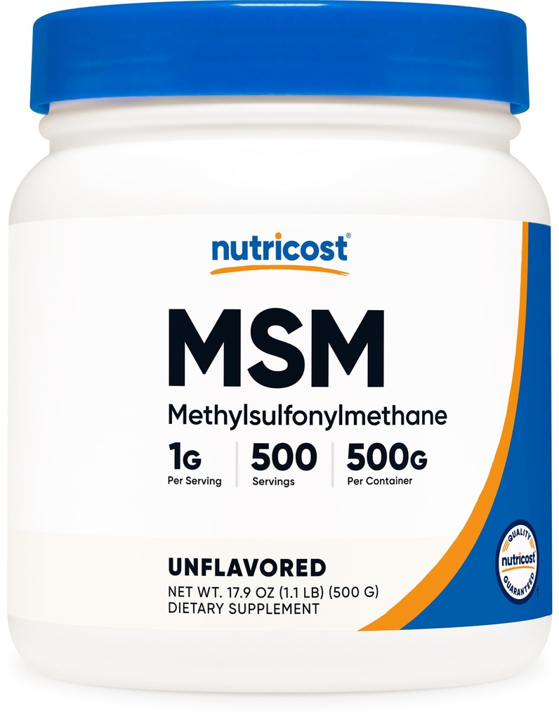 Nutricost 순수한 MSM 분말 500 그램 (Methylsulfonylmethane)
