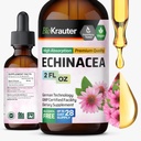 BIO KRAUTER Echinacea Tincture - 자연적인 면역 지원 - Echinacea 보충교재 - 채식주의자, 알콜 & 설탕 자유로운 하락 - 2 Fl.Oz.
