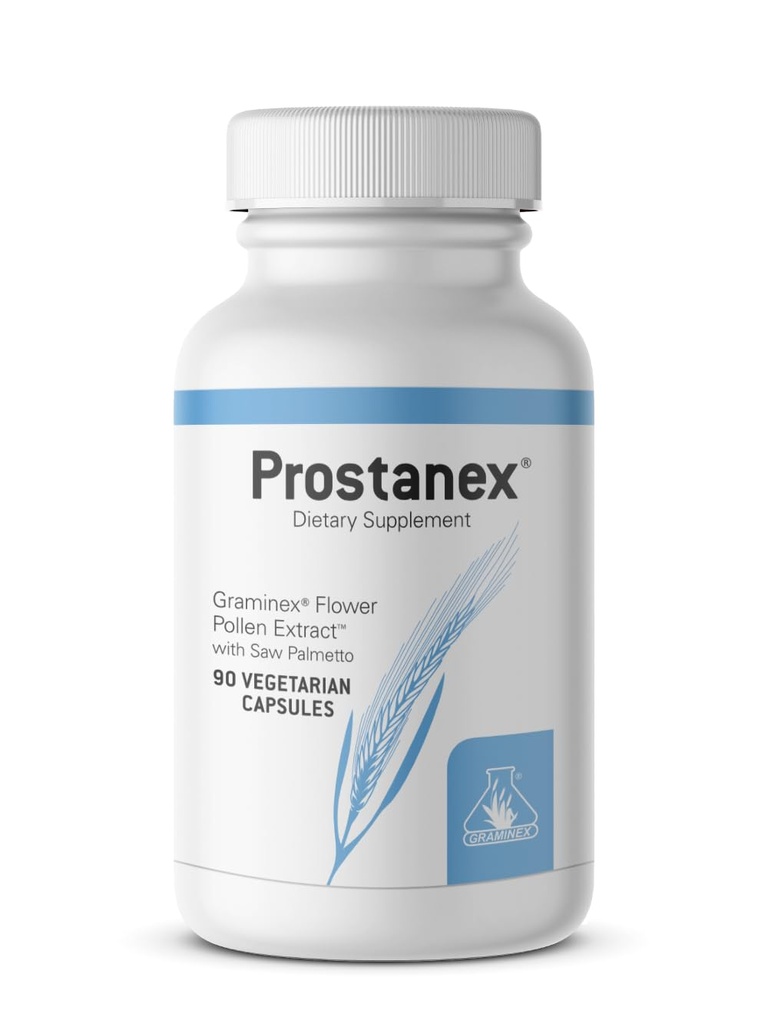 Graminex Prostanex - Prostate Health Supplement Flower Pollen Extract, Saw Palmetto - Bladder Control & Urinary Tract Health, Rye Pollen Extract Made in USA, 90 채식 캡슐에 대한 지원