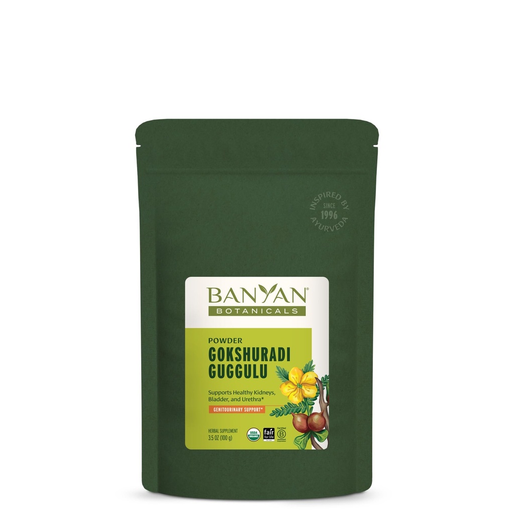 Banyan Botanicals Gokshuradi Guggulu Powder – Guggulu & Gokshura와 유기 Ayurvedic 보충 – 건강한 Urinary Tract 및 Kidney Support* – 3.5 oz – 비 GMO 지속 가능한 Sourced Vegan
