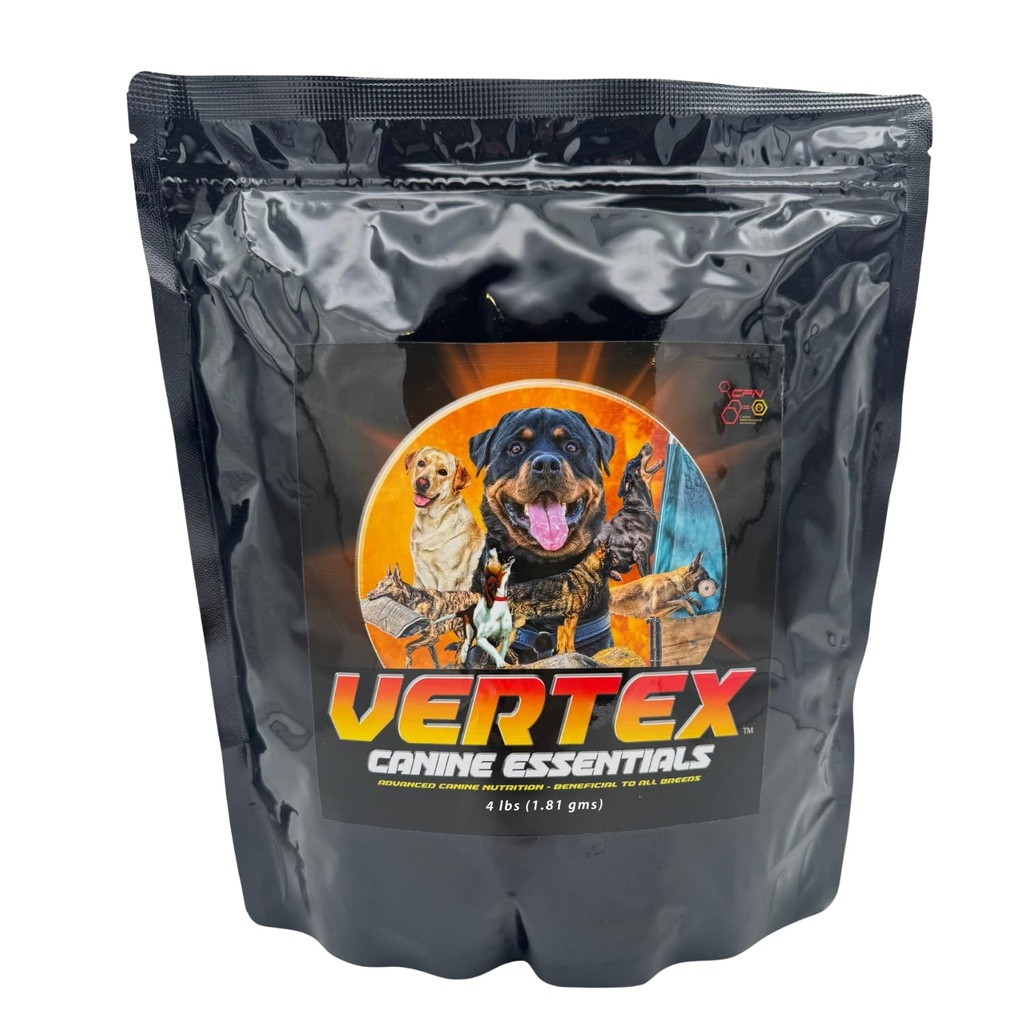Vertex High-Performance Dog Supplement - Predigested Liver, Whey & Egg Protein - 근육, 회복, 불임, 소화 및 우유 생산 지원 - 작업, 모유 및 활성 개에 이상적입니다 - 4LBS