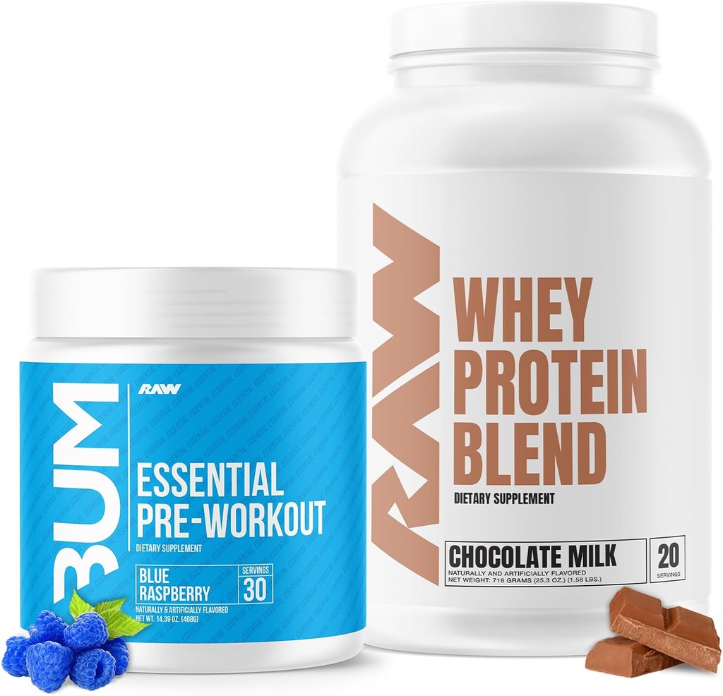 RAW Whey Protein Powder & Essential Pre-Workout 번들