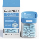 캐비닛 : 야간 통증 Reliever PM 및 두통, 편두통 구호, 통증 및 통증을위한 수면 보조 | Acetaminophen 500mg, Diphenhydramine HCl 25mg, 120 캡슐 (스타터 키트)