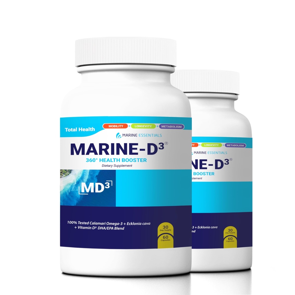 Marine Essentials- Marine D3 Omega 3 Calamari Ecklonia Cava DHA (2 병 - 120 캡슐)
