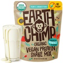EarthChimp Organic Vegan Protein Powder - Probiotics - Non GMO, Dairy Free, Non Whey, 여성 및 남성을위한 식물 기반 단백질 분말, 글루텐 무료 - 52 서빙 64 Oz (Plain & Unsweetened) Scoop 없음
