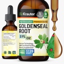 BIO KRAUTER Goldenseal 뿌리 추출물 액체 - 채식 호흡 지원 - 골든 씰 드롭 - 알코올 및 설탕 무료 - 2 Fl.Oz.