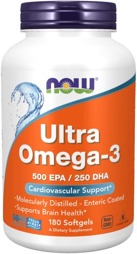 지금 음식 - 울트라 오메가 - 3 500 EPA / 250 DHA - 180 Softgels
