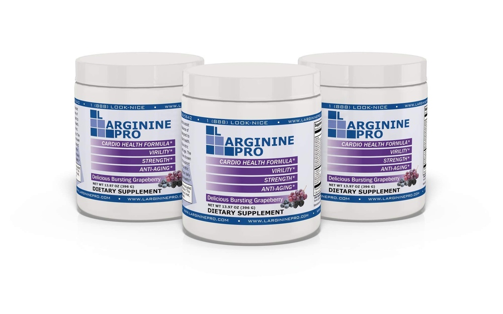L-ARGININE PRO | 5,500mg L-Arginine Plus L-Citrulline 1,100mg 포도 분말 음료 혼합 보충