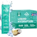 MyHy Liquid Hydration Packets, Electrolyte 음료 혼합 성인 & 아이 Hydration 지원, 여행, 임신, 피트니스, 학사 및 학사 파티를위한 탈수 완화 - 섬 얼음, 50 카운트