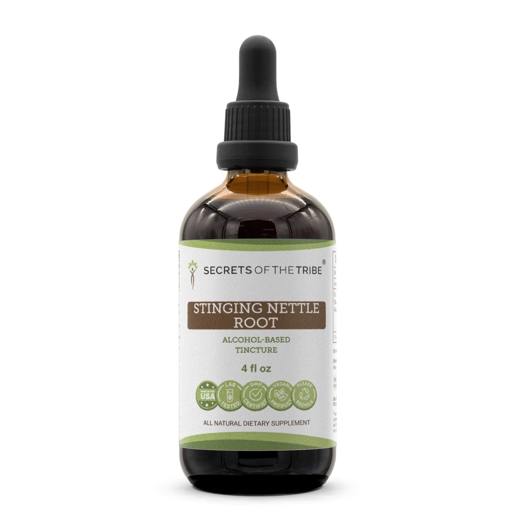 Tribe의 비밀 - Nettle Root Tincture 알코올 추출, Sting Nettle (Urtica Dioica) 건조 루트 4 OZ