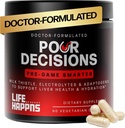 Life Happns Pour Decisions Liver Health Supplement with Milk Thistle, 비타민 B6, Electrolytes - 지원 Hydration 및 회복, 60 캡슐