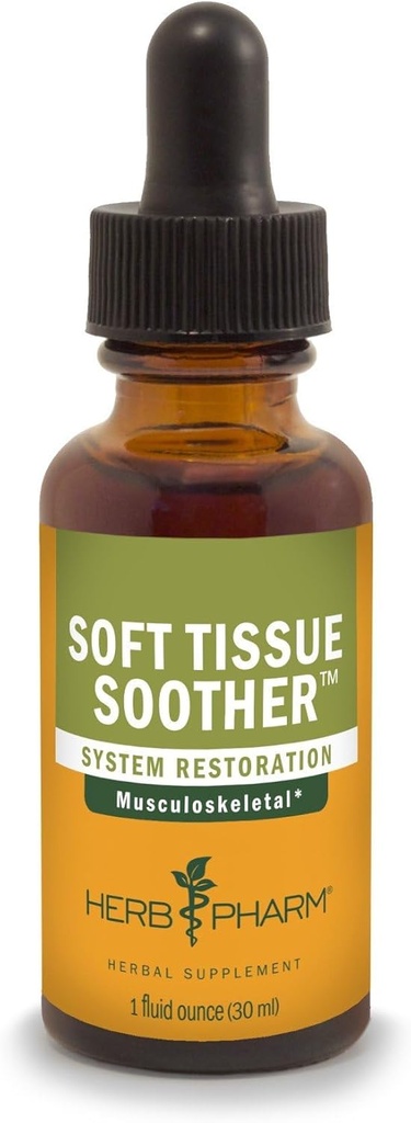 허브 Pharm Musculoskeletal 시스템 지원을위한 소프트 티슈 Soother 초본 액체 공식 - 1 Ounce