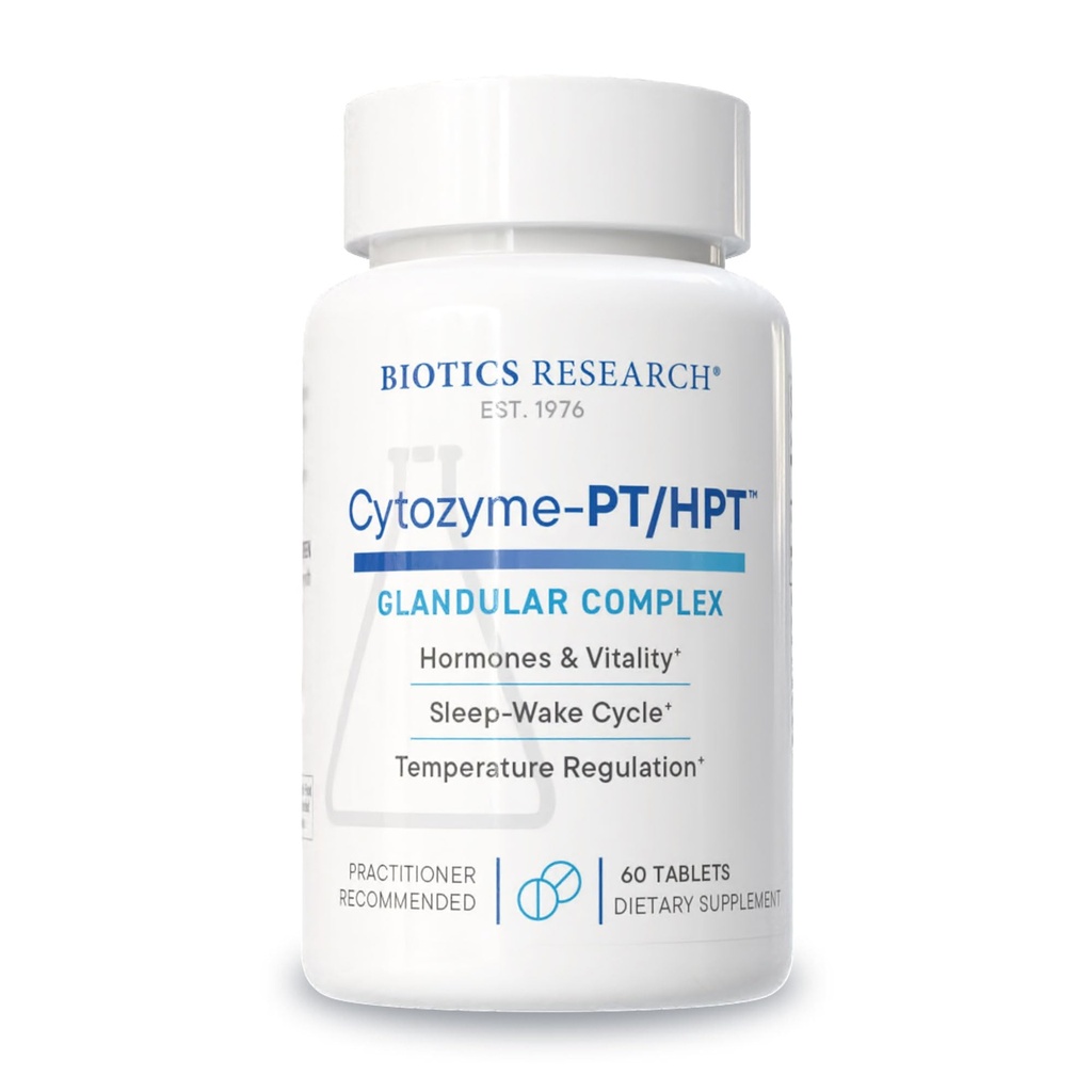 Biotics 연구 Cytozyme PT HPT Lamb Pituitary/Hypothalamus Complex, Pituitary Gland 및 Hypothalamus, Adrenal 건강, 두뇌 Boost 60 정제의 기능 지원
