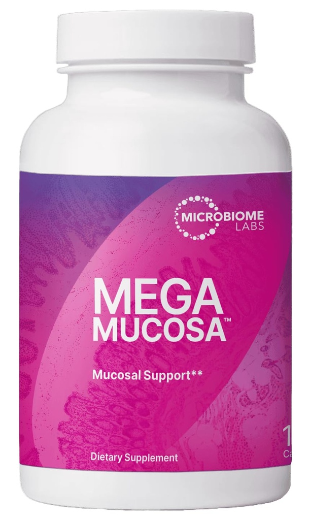 Microbiome Labs MegaMucosa - Dairy-Free Immunoglobulins - 여성 및 남성을위한 Gut Health + 면역 지원 - Mucosal 지원 (180 캡슐)