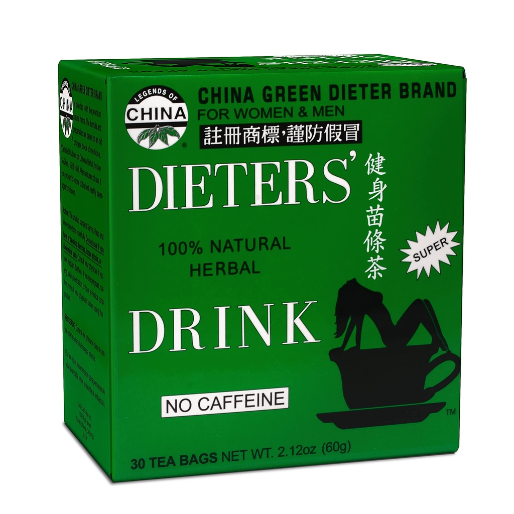 삼촌 리 차 중국 녹색 다이어트 차 카페인 무료, 2.12 Oz, 30 조사