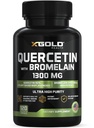 Quercetin + Bromelain 1,300mg - Quercetin : 95 % - 높은 순화 및 높은 생체 이용 가능 플러스 Bromelain 2,400 GDU / g - 미국에서 제작 | 120 모자