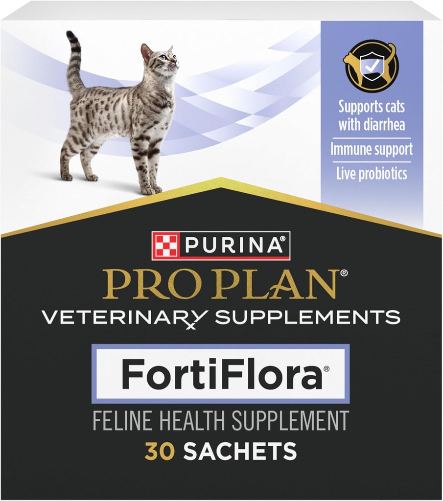 Purina Pro Plan 수의 보조 보조 식품 Diarrhea Cat 보충제가있는 고양이를위한 FortiFlora Probiotics