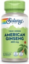 SOLARAY American Ginseng 480 mg | Adaptogenic Herb | 건강한 스트레스, 에너지 및 물리적 내구시간 지원 | 50 VegCaps