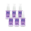 Purell Advanced Hand Sanitizer Gel 에센셜 오일과 주입, Calming Lavender, 2 fl oz Travel-Size Pump Bottle (Pack of 6), 3905-04-EC