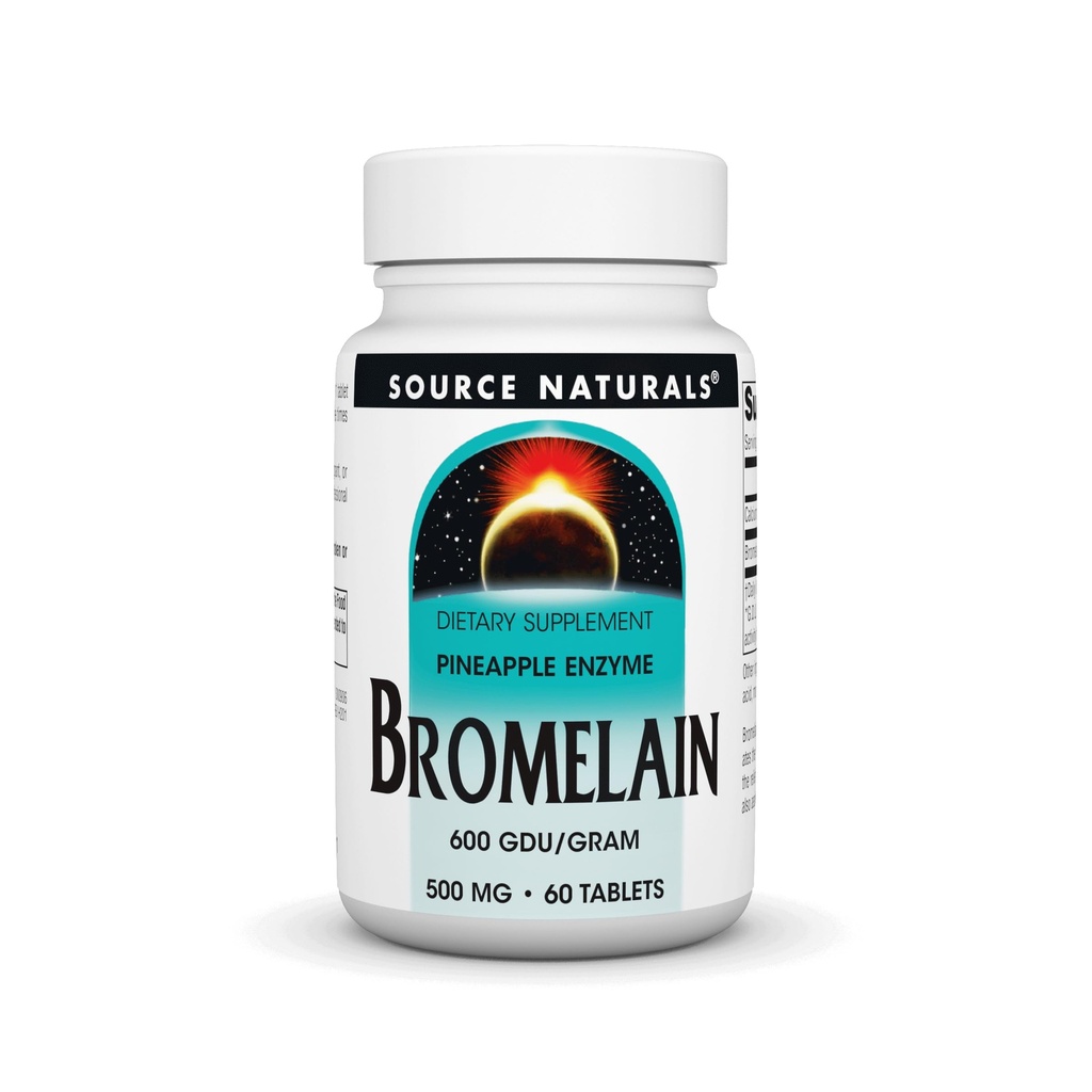 Source Naturals Bromelain 500mg Proteolytic 효소 보충 - 60 정제