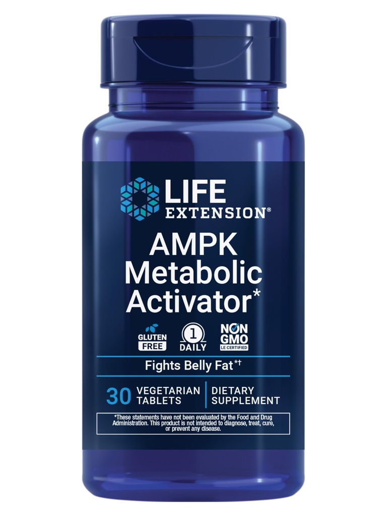 Life Extension AMPK Metabolic Activator*, Hesperidin, G. pentaphyllum, Fight 원치 않는 Belly 지방, 표적 전반적인 지방, 글루텐 자유로운, 채식주의자, 1 매일, 비 GMO, 30의 정제