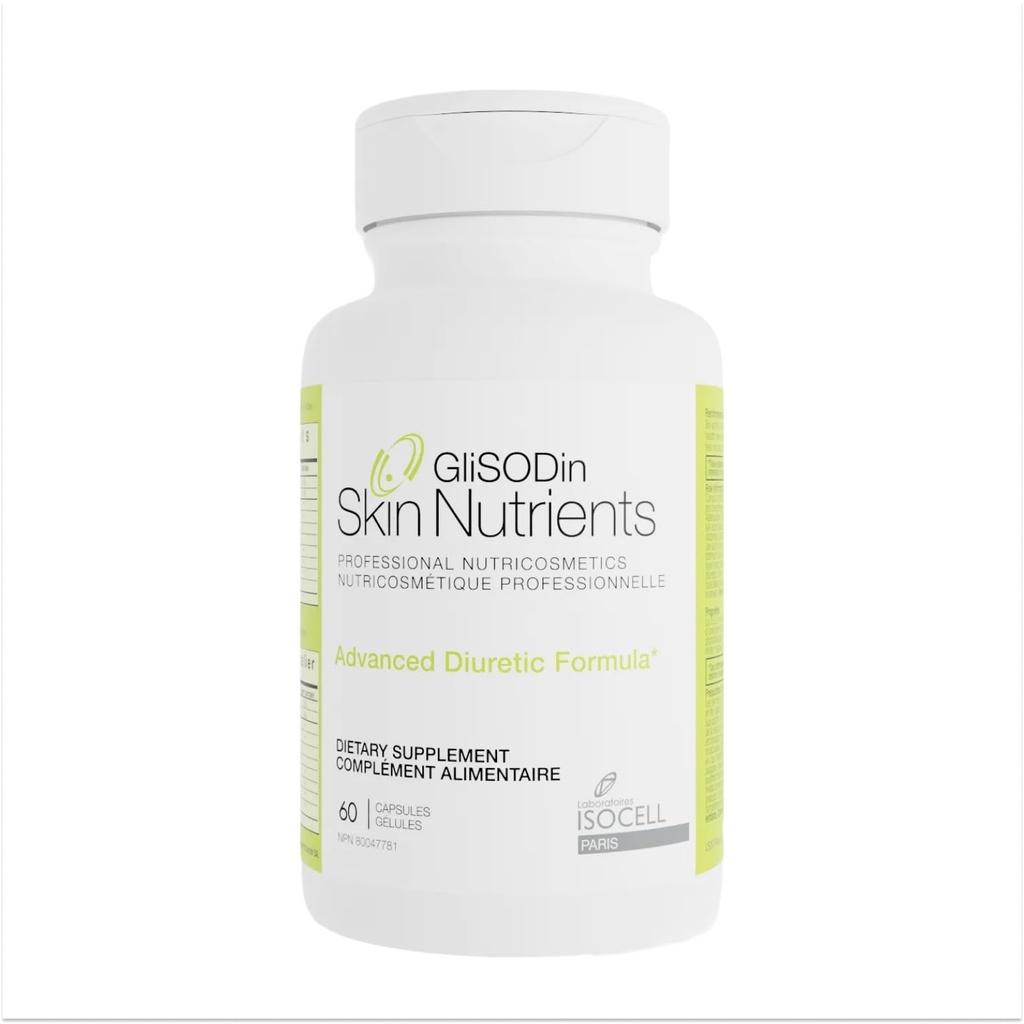 Glisodin Diuretic - Nutraceutical는 유체 보유와 관련된 붓기를 줄이기 위해 자연 배수장치를 향상시킵니다 - Purification Properties 그것은 독소 제거에 도움 - 60 캡슐