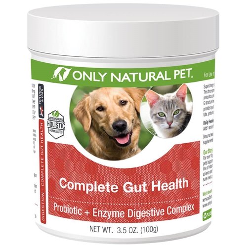 자연적인 애완 동물 완전한 Gut 건강 단지 - Probiotics & 개 & 고양이를 위한 소화 효소 보충교재 - 건강한 소화, 면역 체계, 영양 흡수를 승진시킵니다 - 미국에서 만드는 -3.5oz 분말 분말