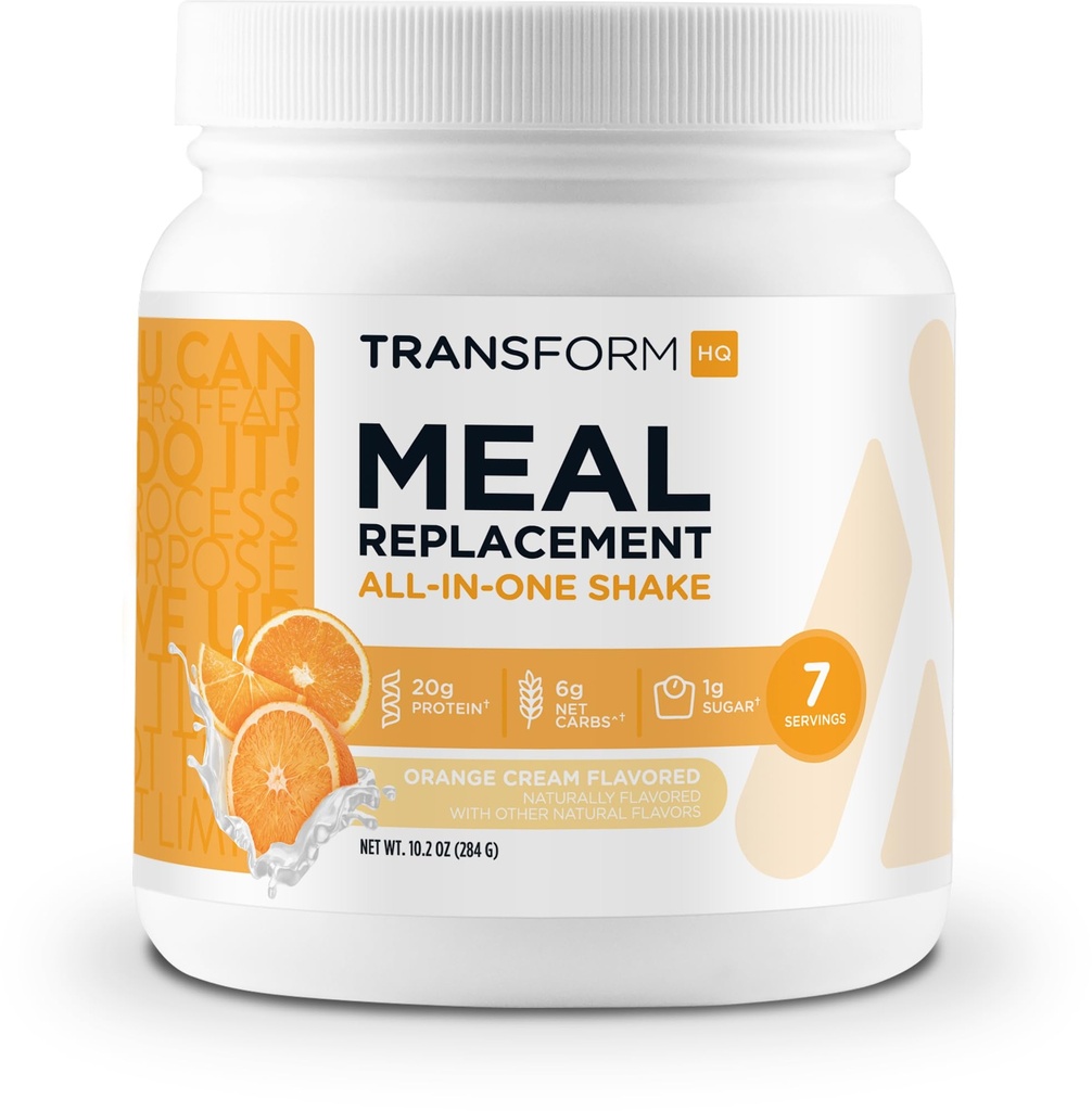 TransformHQ 식사 교체 Shake 분말 7 서빙 (오렌지 크림) - 글루텐 무료, Non-GMO