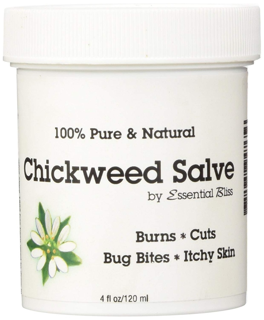 Chickweed Salve 4OZ * 100% 순수한 * 모든 자연적인 유기 첨가물 없음 * Soothing 반대로 Itch 크림 * 건조한 피부에서 기복 제공