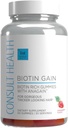 ANAGAIN을 가진 건강 BIOTIN GAIN Gummies - 탈모를 감소시키십시오 - 임상적으로 시험되는 - 10,000 mcg Biotin 비타민 B7는 건강한 머리 성장, 여성과 남자를 위한 피부 및 못을 지원합니다 - 60 조사
