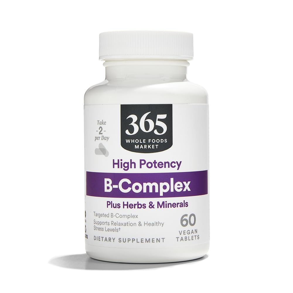 365 매일 가치, B Complex Hi Potency w/ 초본 지원, 60 ct