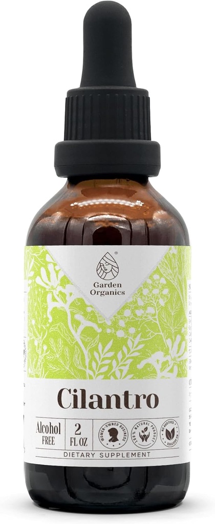 Cilantro Alcohol-Free Natural Tincture Extract, 면역 시스템 부스터, 100% Cilantro Dried Leaf (2 fl oz)에서 만든 액체 드롭