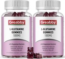 L 글루타민 1000mg Gummies - 근육 기복 & 면역 지원, 마그네슘 글리세라이드, Vegan & Non-GMO, 글루텐 자유로운 (120 조사)를 가진 아미노산 보충교재
