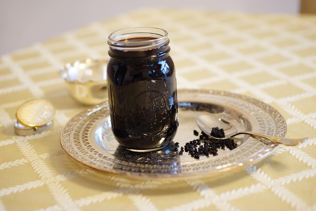 Original Organic Elderberry Syrup - 순수 자연 - 면역 부스트 - 초본 보충 - 어린이와 성인에 의해 사랑 주스로 쉽게 - 32 온스