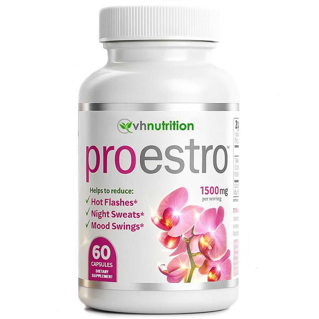 VH Nutrition PROESTRO | 여성용 에스트로겐 지원* 보충교재 | 여성을 위한 여분 힘 호르몬 균형* | 60의 캡슐에 쉬운 삼키기 알약에