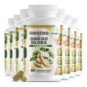 GreeNatr Ginko Biloba & Panax Ginseng 보충교재 - 기억과 초점을 위한 빨간 인삼 뇌 보충교재 - Ginkgo Biloba 좋은 시각, 면역 체계 및 개량한 혈액 교류를 위한 보충 교재 - 12의 병