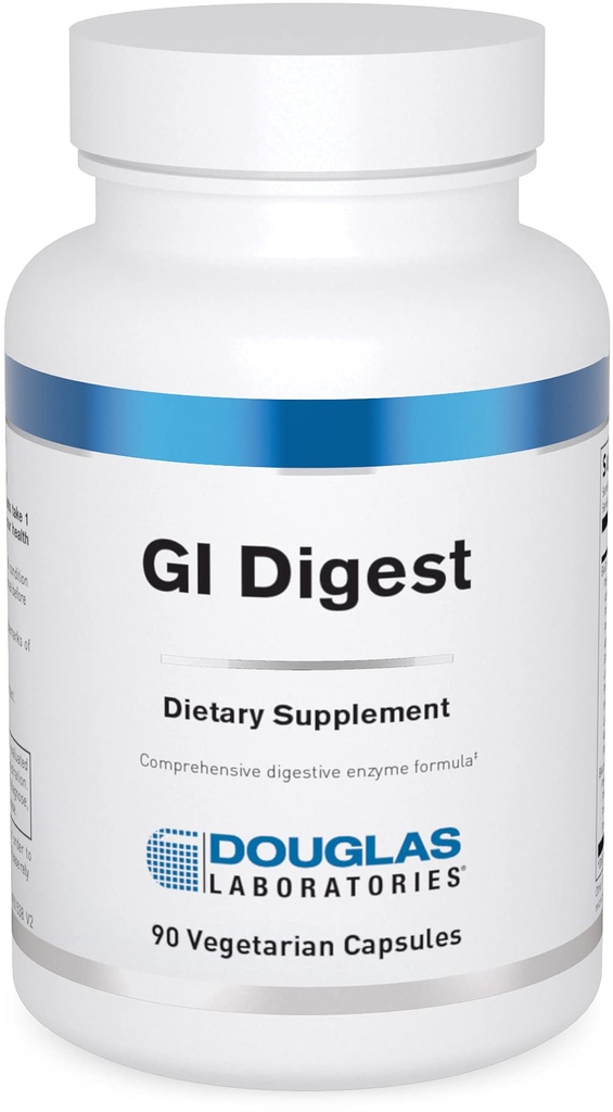 Douglas Laboratories G.I. Digest | 글루텐 및 다이리 효소 포함 효소 공식 | 90 캡슐
