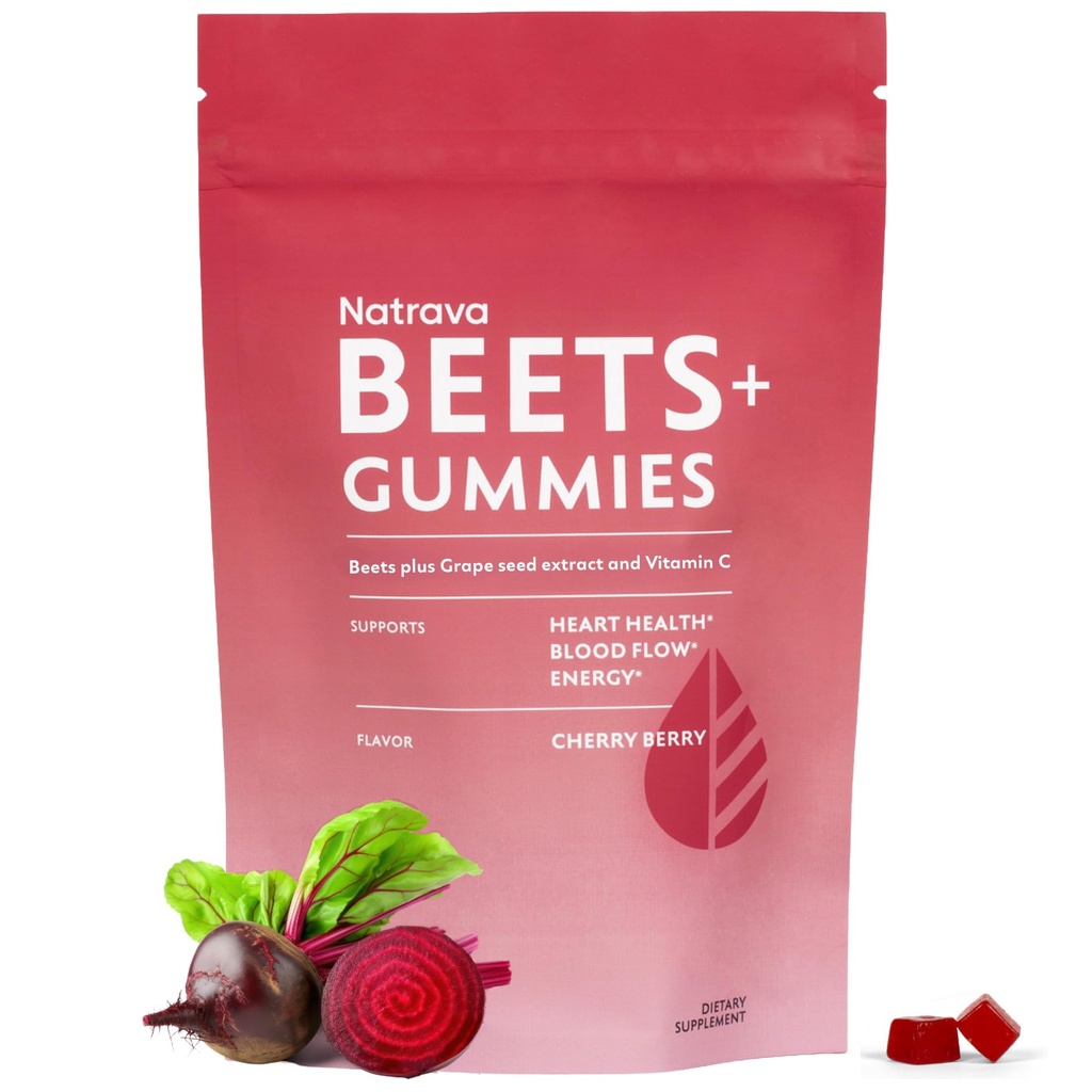 더 보기 Gummies - 프리미엄 사탕수수수 분말, 포도씨 추출물 및 비타민 C - 건강한 혈압과 심장 건강을 지원합니다 - 낮은 설탕 Nitric 산화물 및 순환 보충교재 - 50 Gummies
