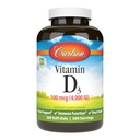 Carlson - 비타민 D3 4000 IU (100 mcg), 면역 지원, 뼈 건강, 근육 건강, Cholecalciferol, 비타민 D 보충교재, 비타민 D3 연약한 젤, 360 Softgels