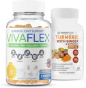 Terraform Nutrition Joint Relief Combo Pack - Ginger가있는 Vivaflex Plus Turmeric Curcumin - 관절 및 무릎 완화를위한 최고의 보충제 - 1 개월 공급