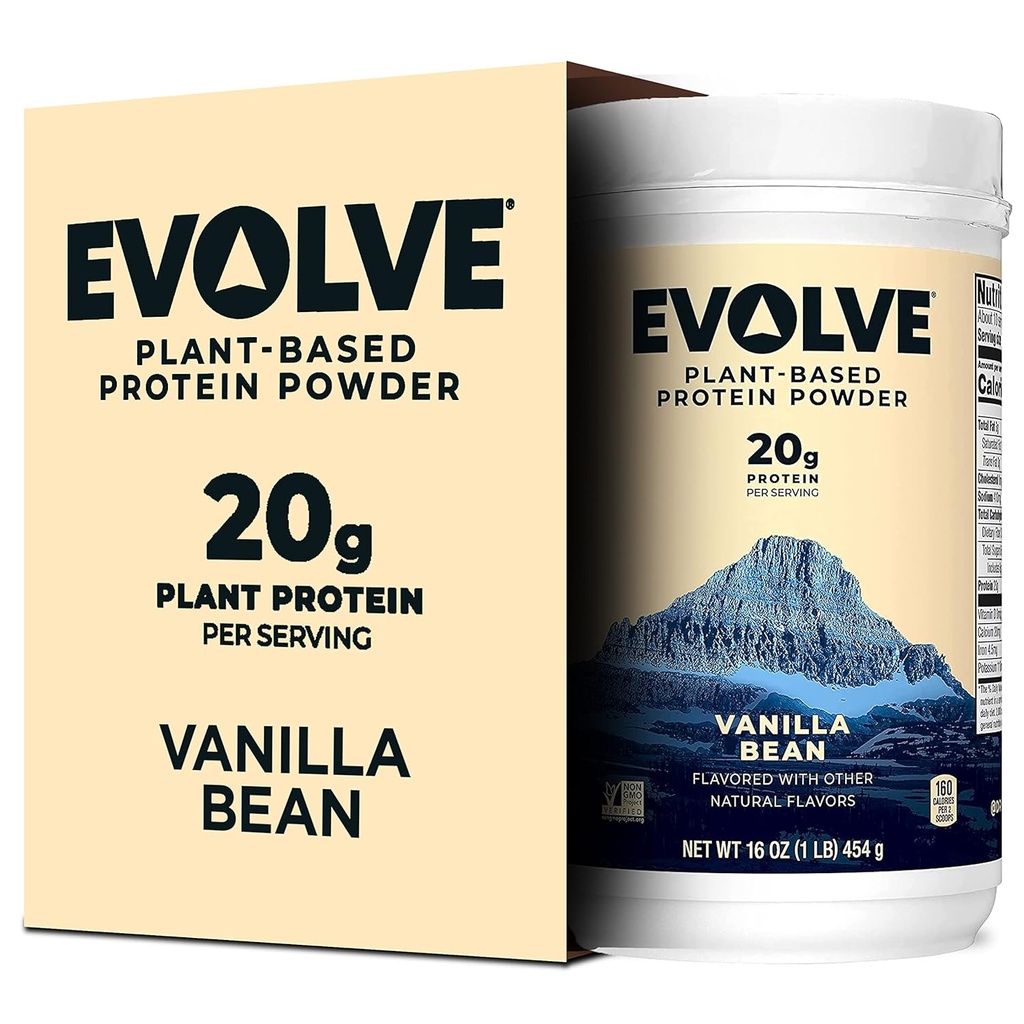Evolve 단백질 분말, 이상적인 바닐라, 20g 단백질, 1 파운드 (팩 2)