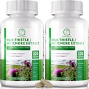 Liver Cleanse Detox & Repair 120 캡슐, 우유 이틀, Artichoke, L-Ergothioneine, Liver Renew & Antioxidant (2 팩 )에 대한 Turnjube Dandelion 추출물과 16-in-1 초본 간병 지원 보충