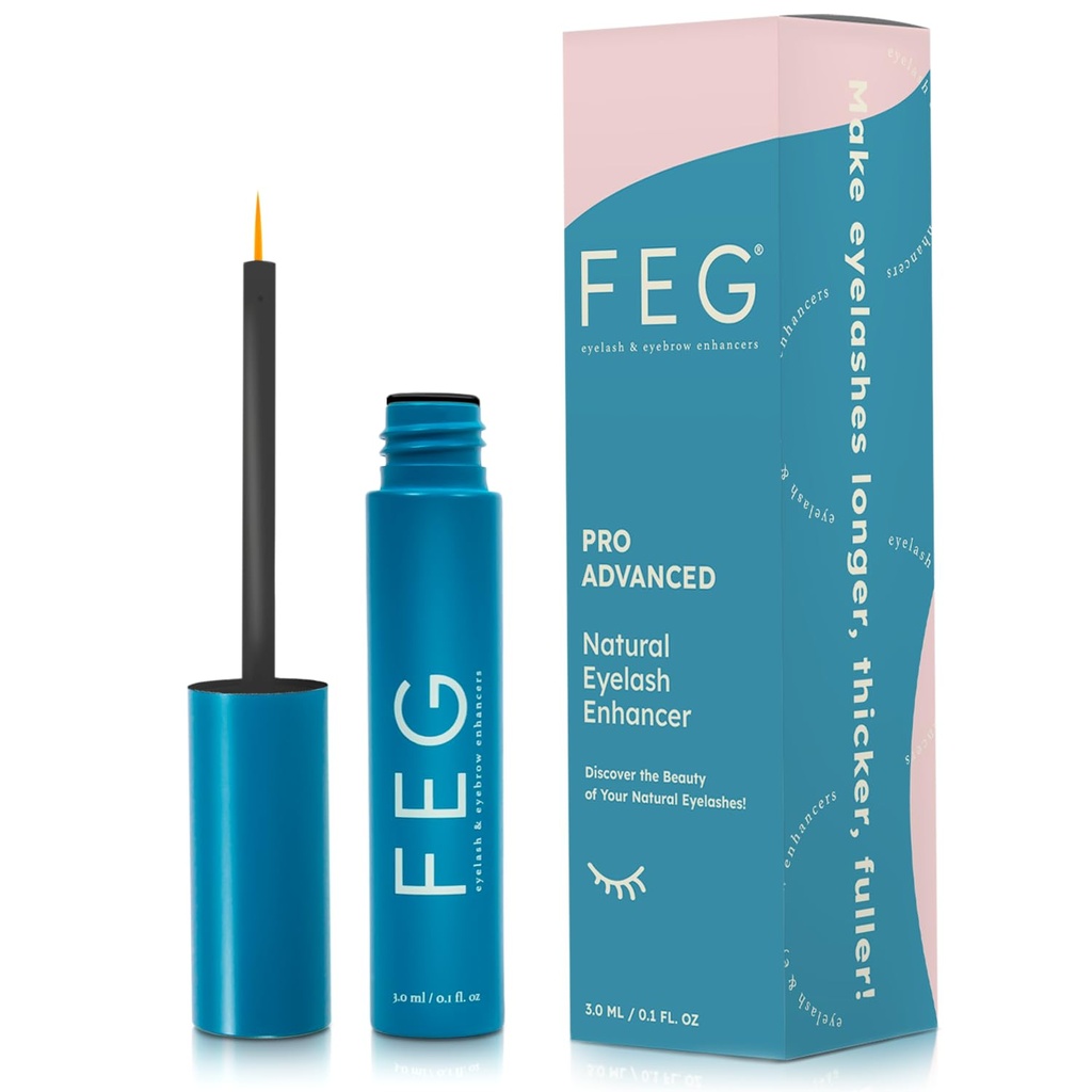 FEG Pro Advanced Natural Eyelash Enhancer Serum for Rapid Lash Growth | 두껍고 풀고 긴 속눈썹을 위한 추가 강도 래쉬 혈청 | 3ml | Stimulate Natural Growth
