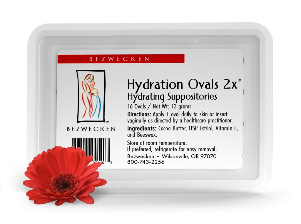 Bezwecken - Hydration Ovals 2x - 16 여분의 힘 타원형 좌약 - 전문적으로 Menopausal Women의 질 건조에 공식화 - 안전하고 & 자연
