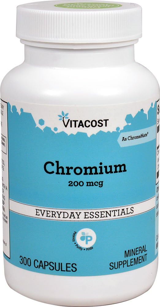 ChromeMate로 Vitacost GTF 크롬 Polynicotinate - 200 mcg - 300의 캡슐