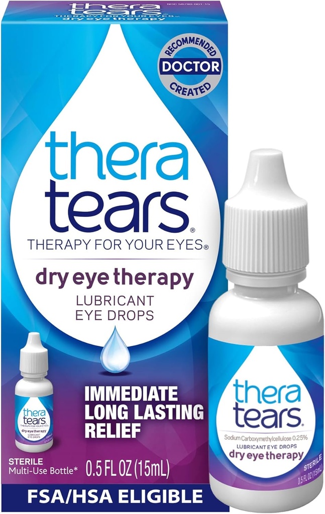 TheraTears는 건조한 눈, 0.5 Fl Oz를 위한 눈 치료 눈 하락을 말립니다